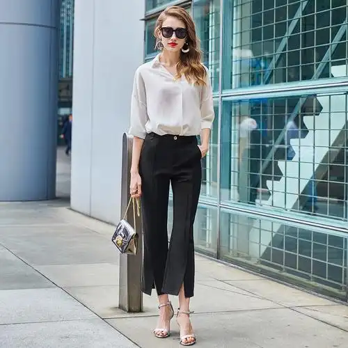 这个夏天,开叉裤让你性感时髦两不误