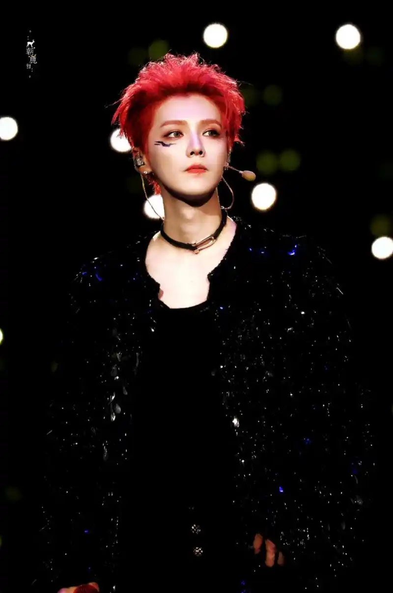 鹿晗演唱会红发00唉[大笑][大笑]