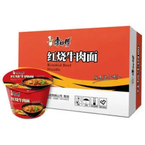 【京东超市】康师傅 方便面(ksf) 开心桶 红烧牛肉桶面 12桶 泡面整箱