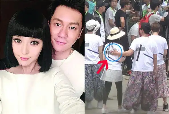 【图】范冰冰小肚微凸疑似怀孕 为李晨拍裤腿灰幸福无比