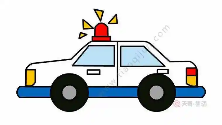 警车简笔画