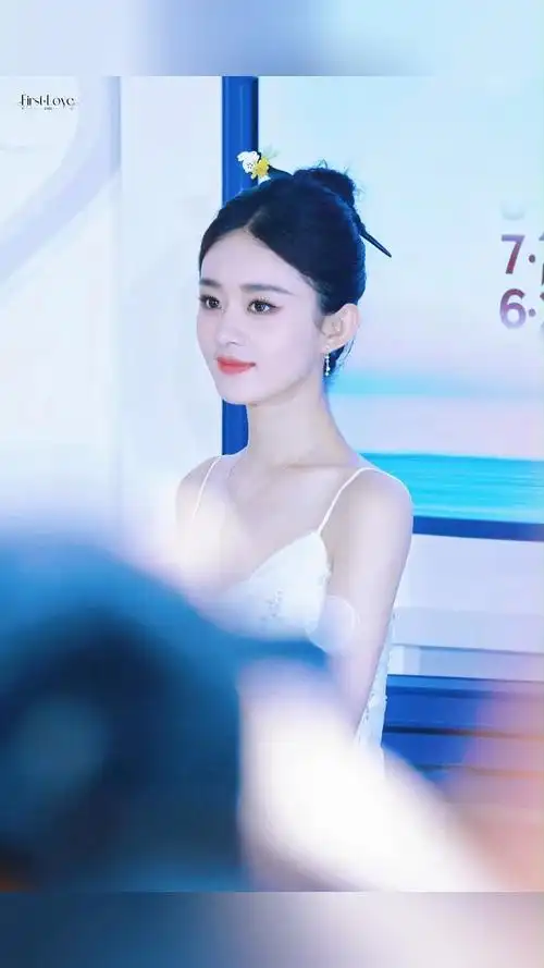 赵丽颖丸子头簪发