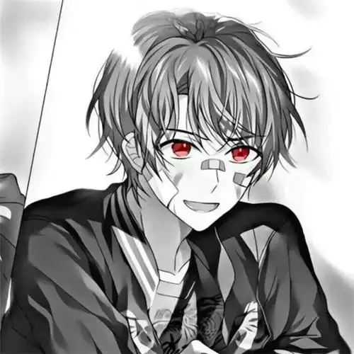 二次元头像男高冷帅气黑暗系_男生动漫头像_头像屋