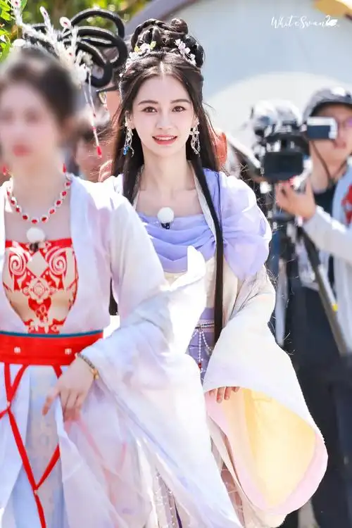 杨颖cos的七仙女##杨颖奔跑吧古装造型路透