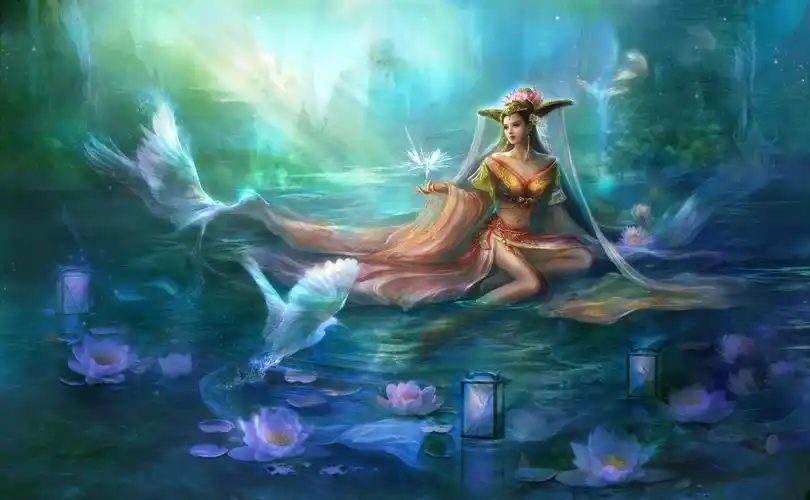 电脑cg壁纸,只存于幻境中的古风之人.