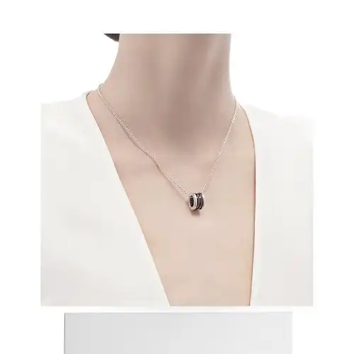 香港直发bvlgari宝格丽女士项链小红人慈善款黑色锁骨链349634