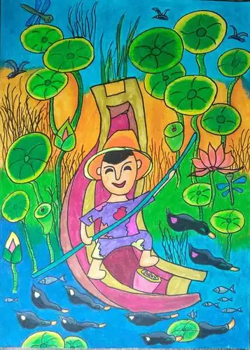 刘煜 11岁 《渔趣》