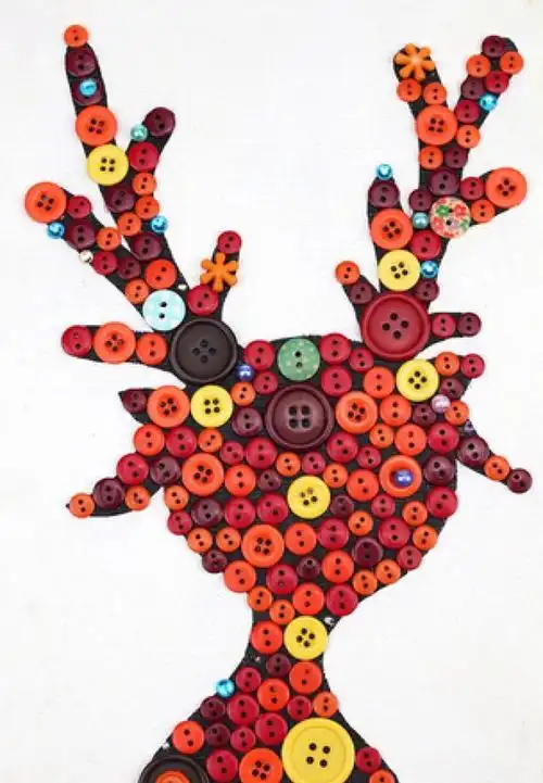 儿童创意纽扣画, 没有做不到, 只有想不到!