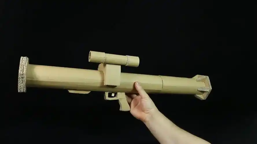 制作纸壳玩具,巴祖卡火箭筒