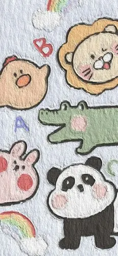 壁纸|可爱卡通油画