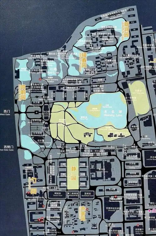 东至东操场,南至燕南园,便是原燕京大学燕园.(点开放大可看清楚)