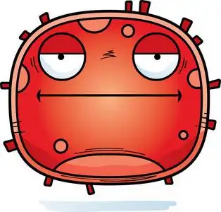 看似无聊的看血红细胞看无聊的卡通插图照片