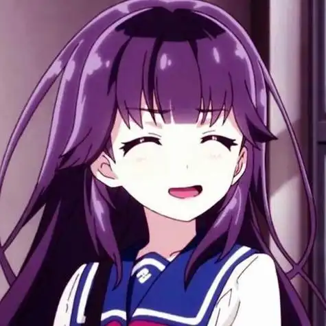 学妹眯眼笑动漫女生头像图片