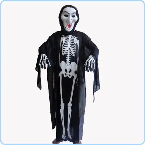 万圣节厂家服装鬼节服饰 骨架鬼衣服 巫婆面具 布手套162/237g