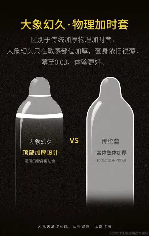 大象避孕套物理延时延时续航003安全套男用幻久套幻久湿巾情趣计生