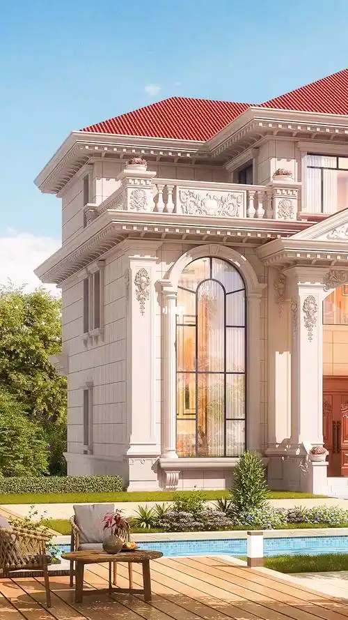 简欧式三层农村别墅