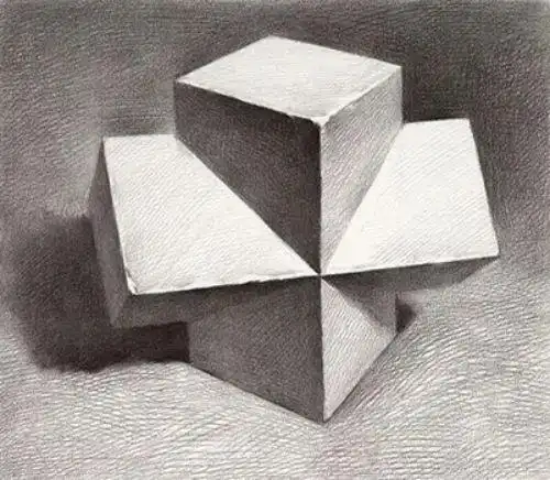 素描几何体单个绘画临摹素描几何体初学者教程