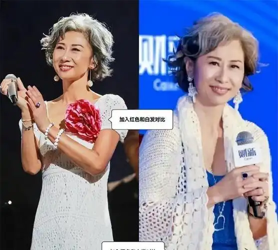 62岁叶倩文白发不染成新潮流穿衣简单不做作自然美震撼全场