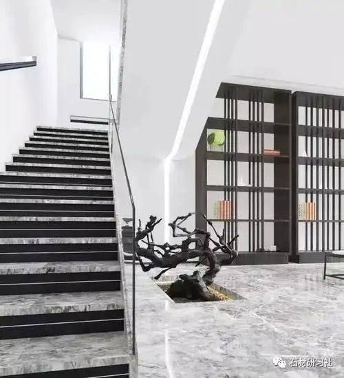 灰色大理石楼梯装饰案例,看完就爱上了!