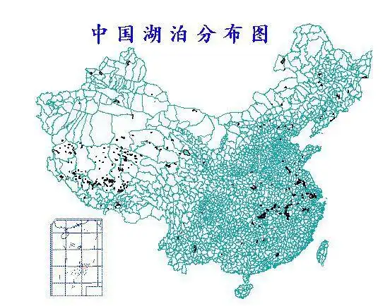 中国地理中国湖泊的分布