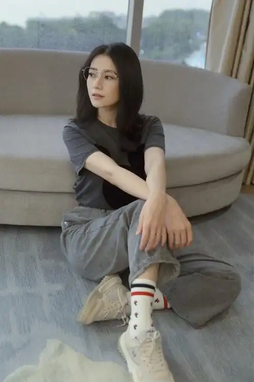 meaolike小个子穿搭高圆圆同款两件套2021新直筒牛仔裤米奇时尚套装