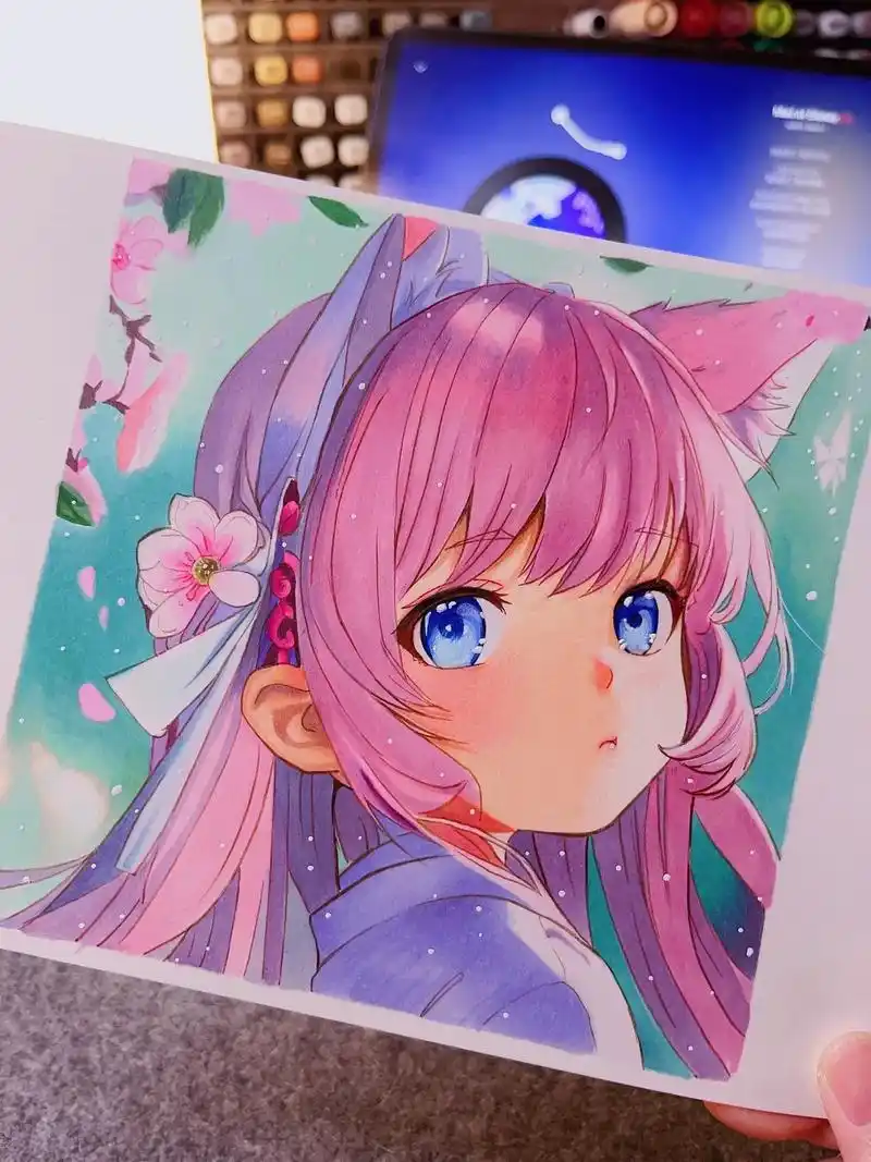 画头像啦.#马克笔手绘 #一起学画画 #动漫人物 - 抖音