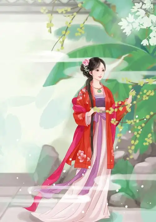古装女子手绘