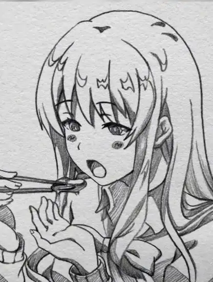 手绘 动漫 绘画过程