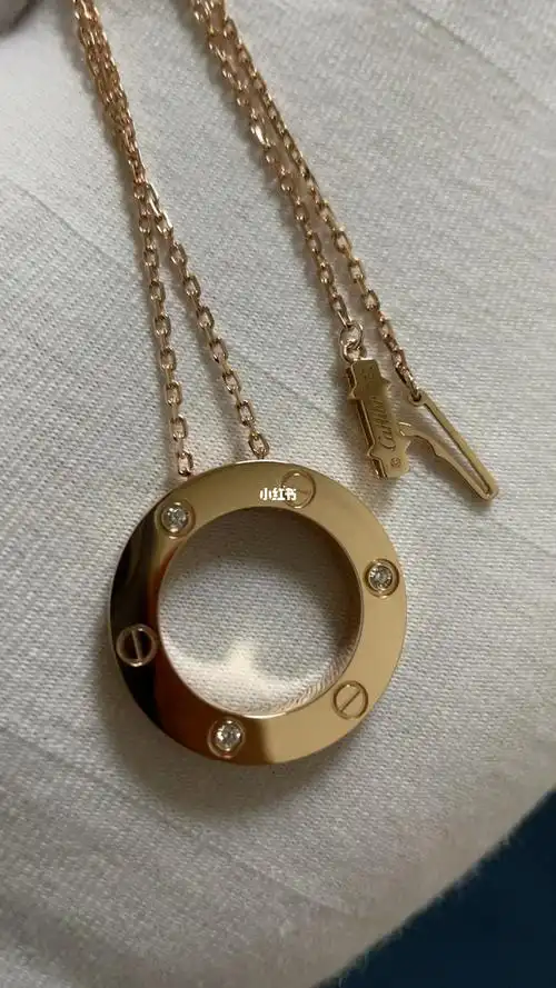 卡地亚大饼三钻项链16g多