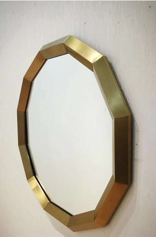 【定制大尺寸酒店钛金不锈钢镜框 卫浴镜不锈钢边框 镜面钛金酒店镜框