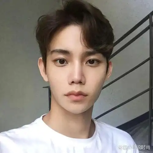 男生发型参考/百搭款/露额头/烫发卷发图