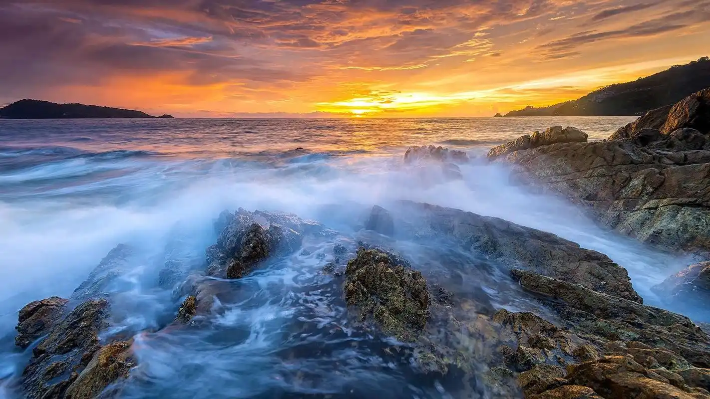 海边夕阳唯美风景
