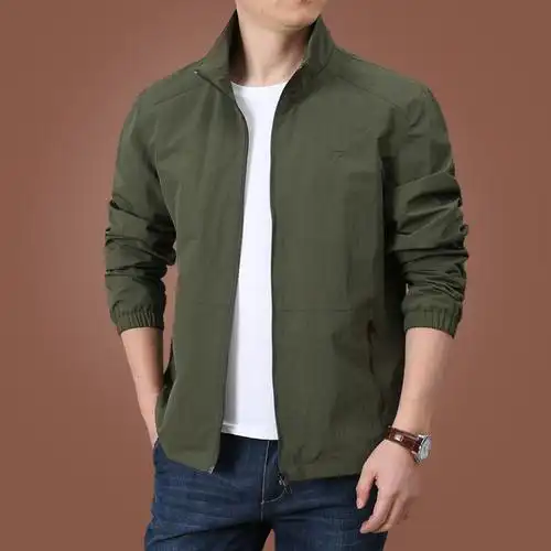 男士春季外套宽松大码休闲夹克男春秋男装2022新款春装上衣冲锋衣
