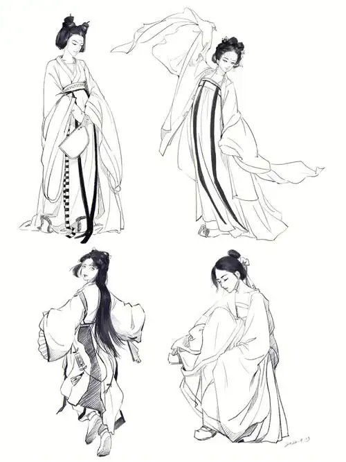 我是原创插画师  #寻找小红书绘画大神  #汉服  #速写  #古风