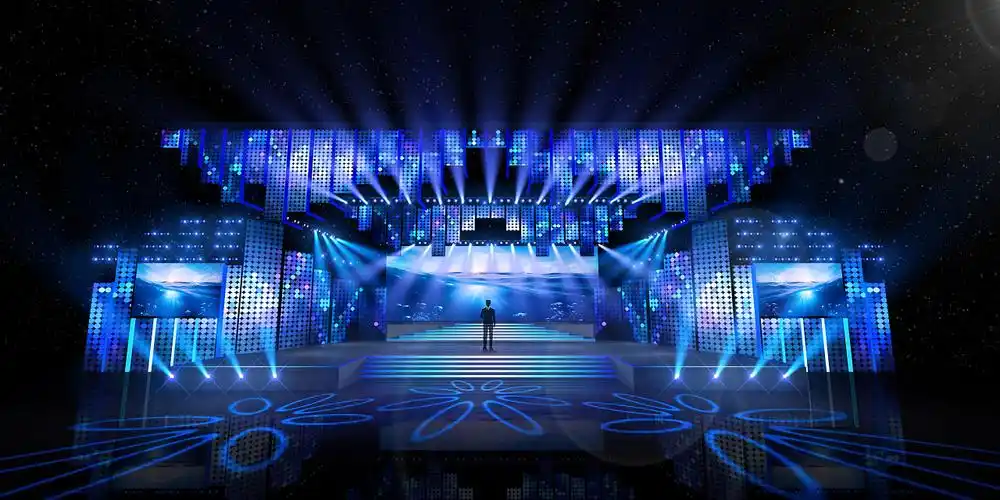 《扶贫晚会》舞美设计|三维|其他三维|k_rampro - 原创作品 - 站酷