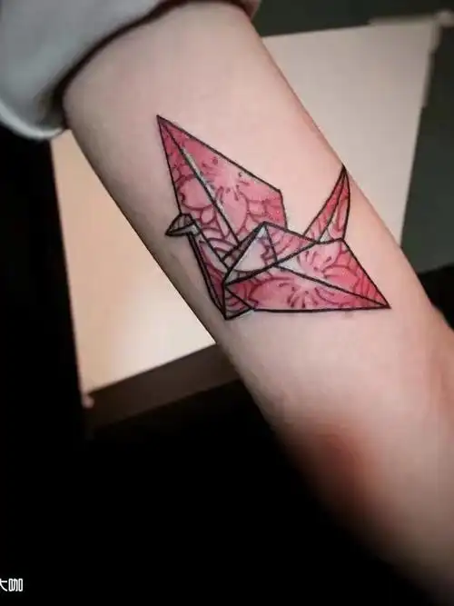 情侣纹身千纸鹤_纹身图案手稿图片_国佳的纹身作品集