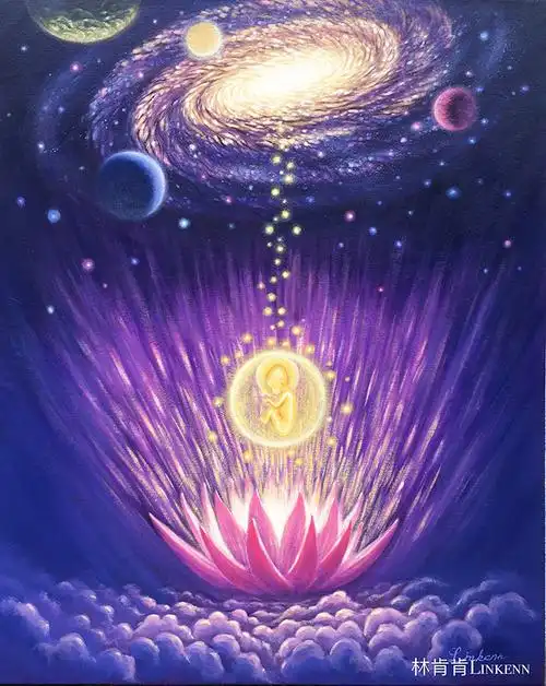 灵性画家林肯肯《宇宙莲花城》