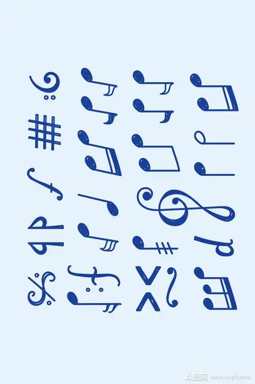 矢量音符标签标识元素