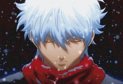 银时银魂坂田银时下雪唯美场景抬头帅气二次元gif动图_动态图_表情包