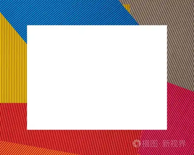 彩色边框瓦楞纸板白色空白