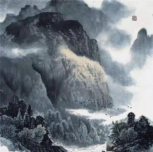 国画名家石大法山水画作品赏析