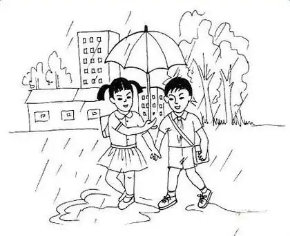 一～三年级看图说话(助人为乐篇)《一把雨伞》《让座》《过河》