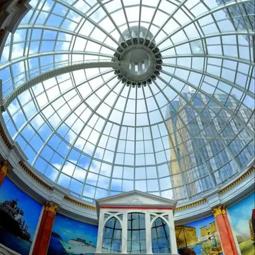 广州 透明玻璃采光顶 商场玻璃圆顶 采光建筑穹顶 酒店大堂采光顶