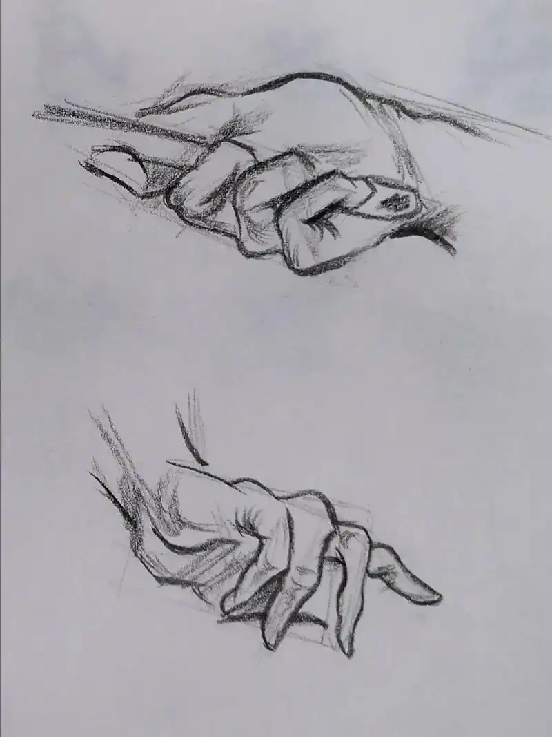 二次元 #手绘 #画渣 #速写 #线稿 #手 #手控 嘿嘿 - 抖音