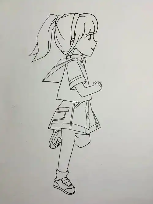 动漫人物侧面  #动漫人物线稿  #儿童动漫