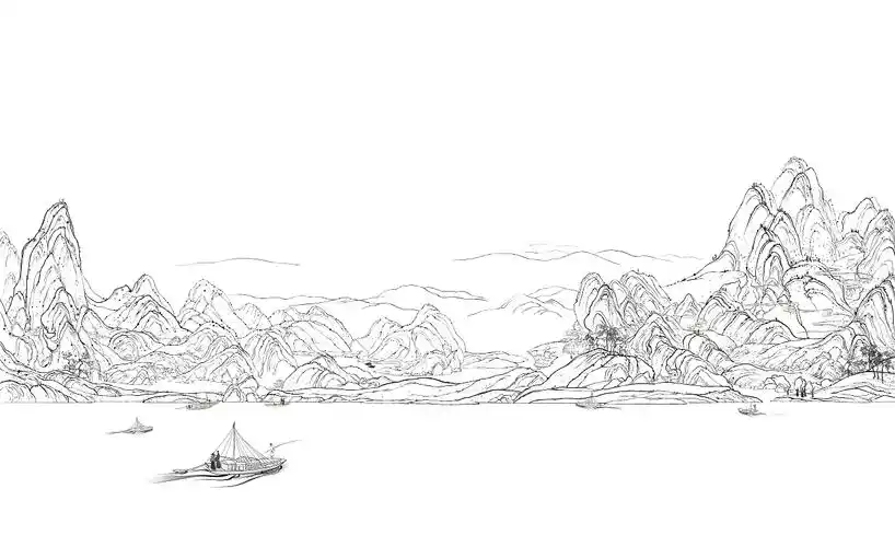 千里江山图插画