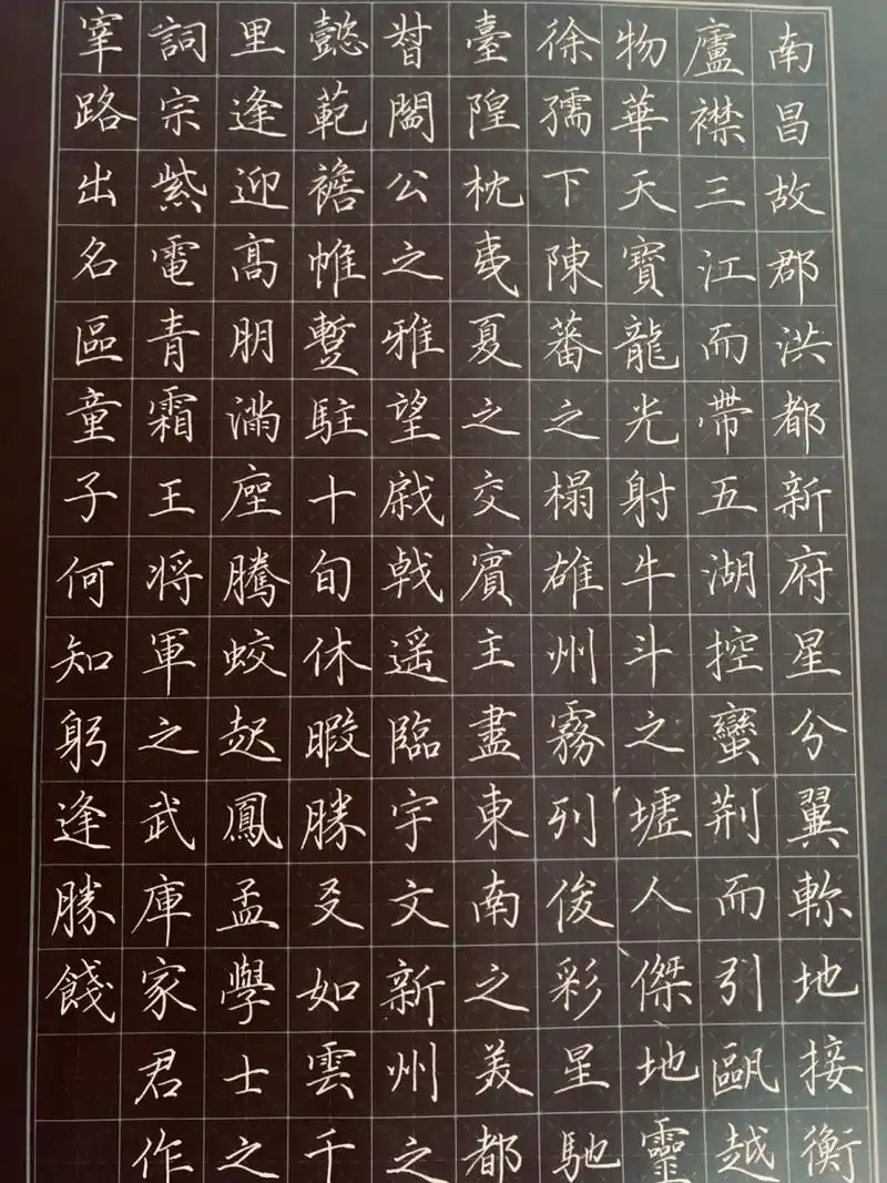 硬笔书法★正楷临摹田英章《滕王阁序》 开篇二字是南昌还是豫章,各有