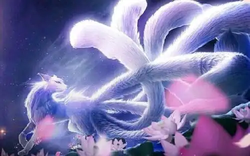 九尾狐的简笔画蓝色 简笔画图片大全-蒲城教育文学网