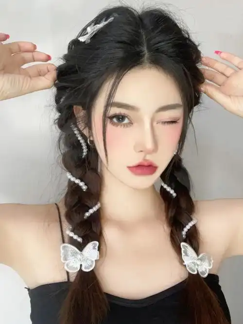 明星同款编发发型图片(赵露思同款)  第19张