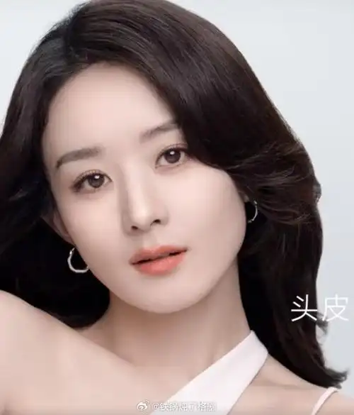 赵丽颖披肩卷发##赵丽颖温柔净透妆